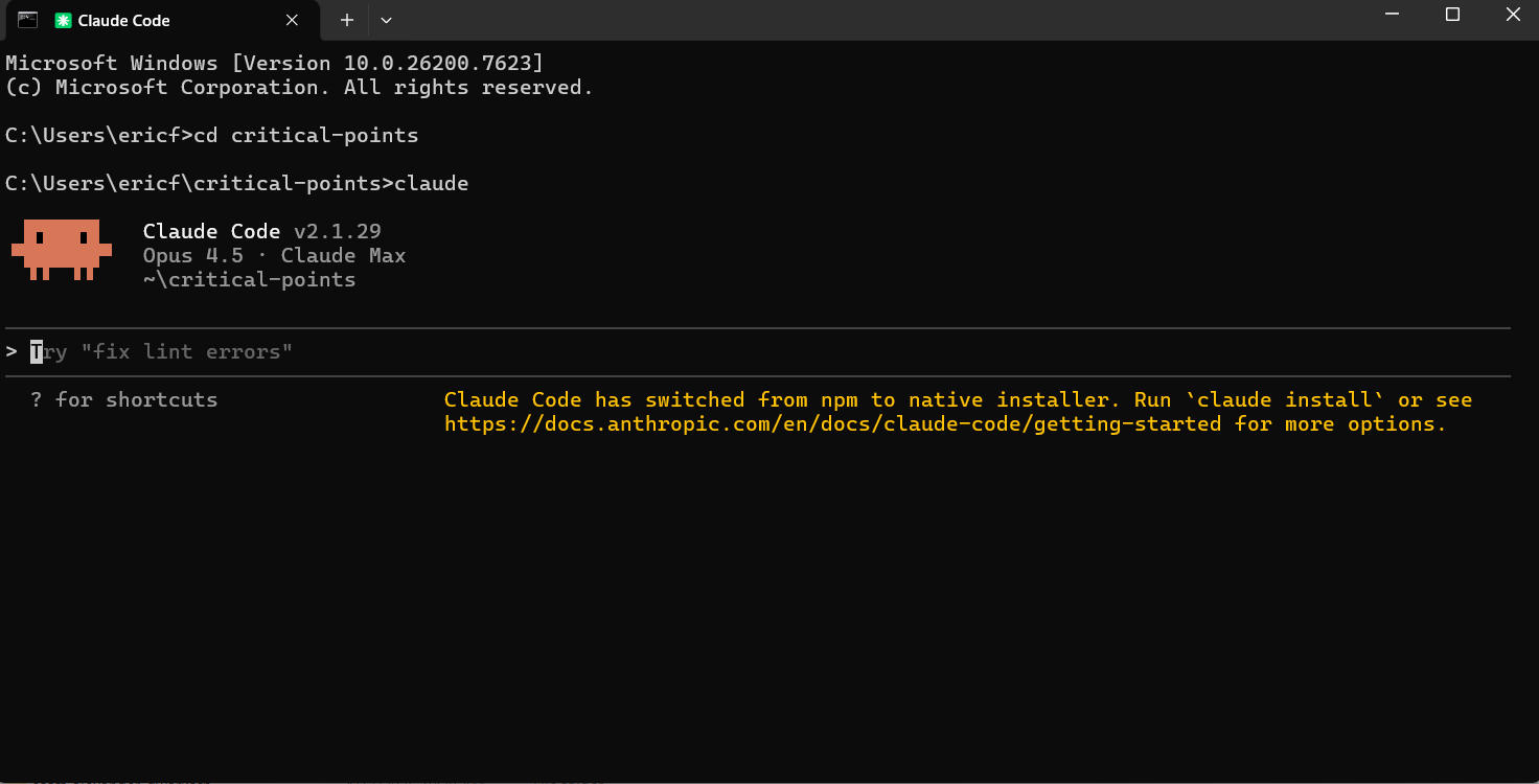 Claude Code in the terminal