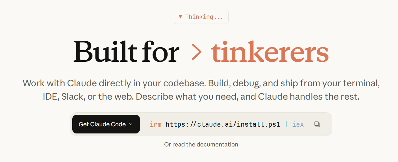 Claude Code website
