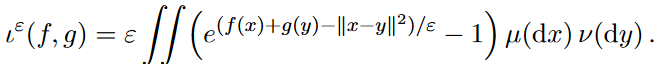 Entropic Cost Function