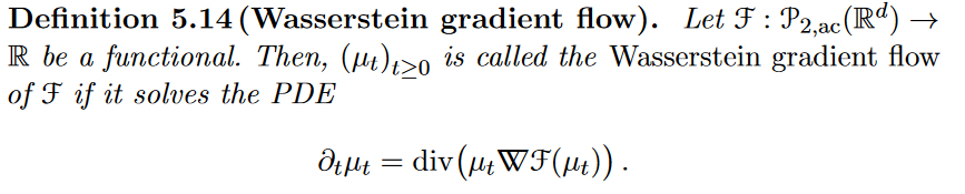 Wasserstein Gradient Flow